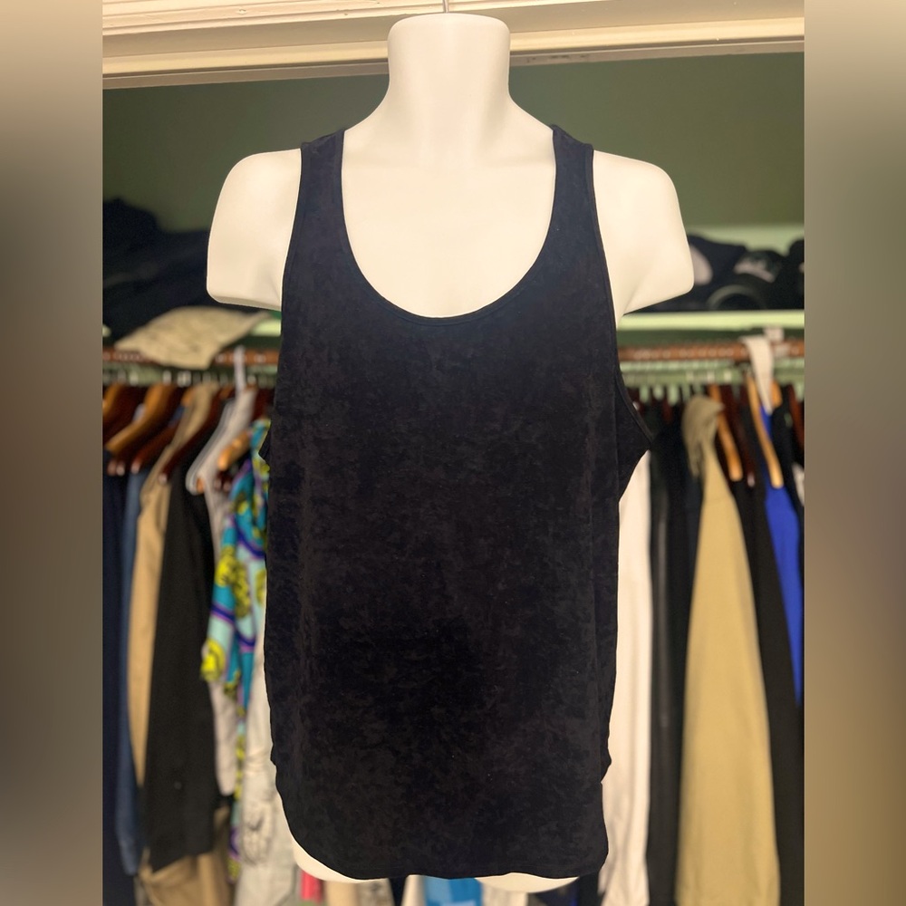 Size small tank top with suede looking appearance